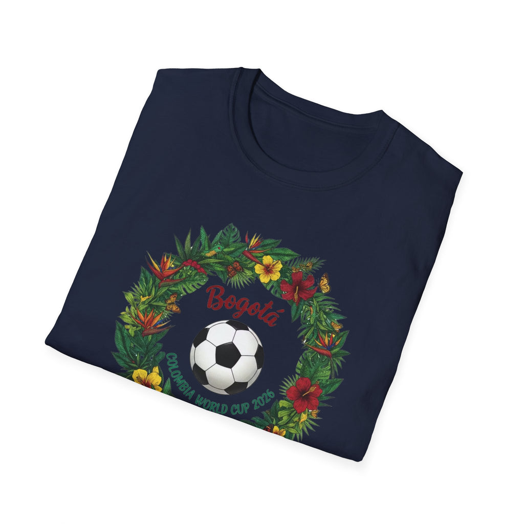 Bogotá Soccer Wreath T-Shirt — World Cup Football Holiday Tee