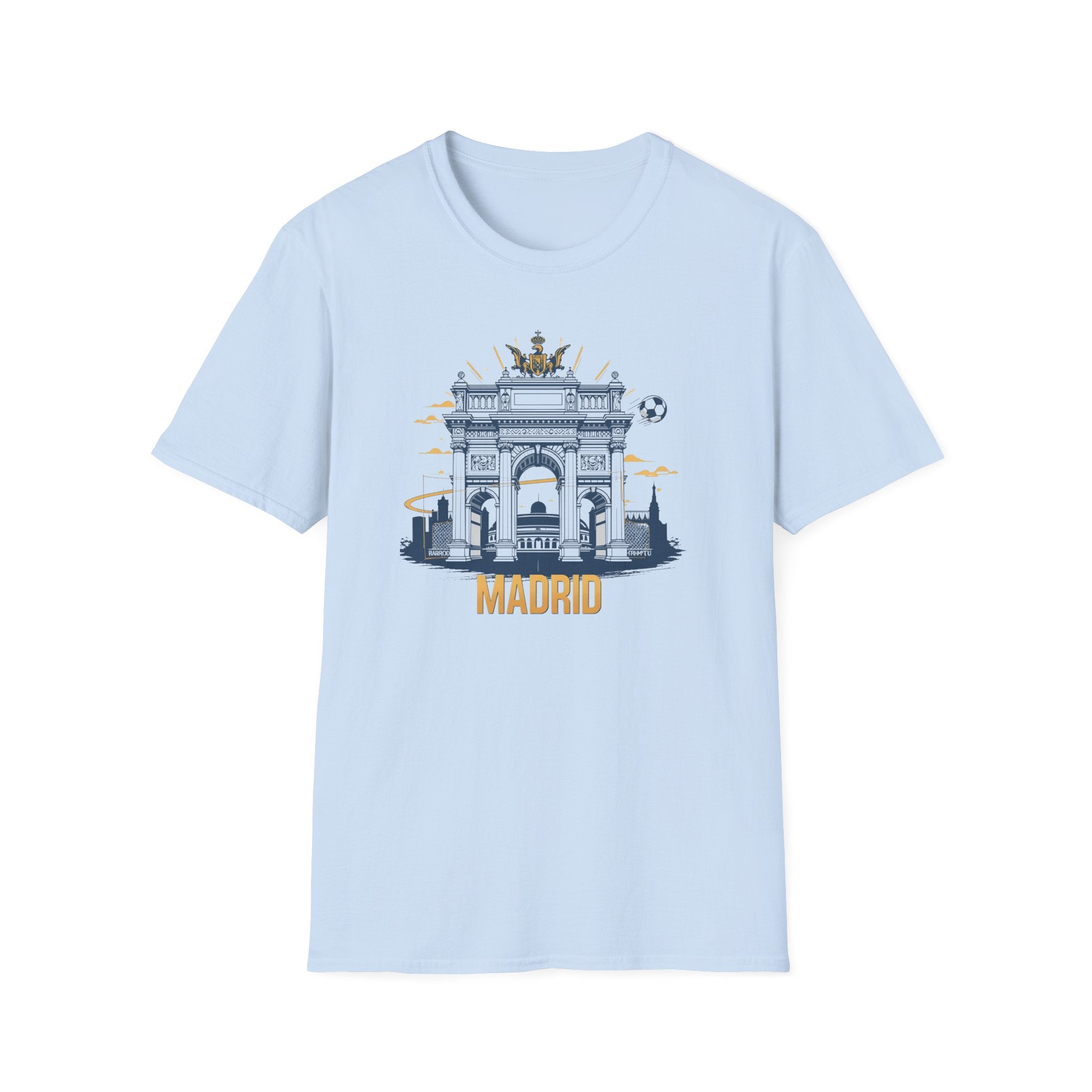 Madrid Arch Illustration T-Shirt | Puerta de Alcalá Landmark Tee