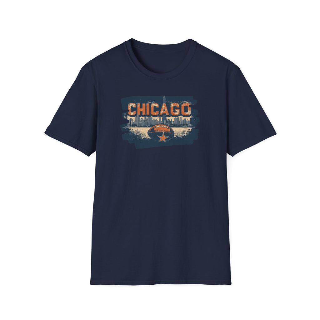 Chicago Skyline Distressed T-Shirt | Cityscape, Retro Star
