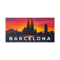 Barcelona Sunset Skyline Canvas
