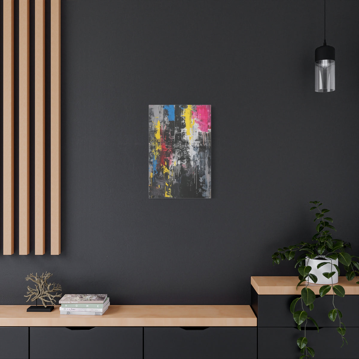 Abstract Urban Graffiti Canvas inspired by Berlin history