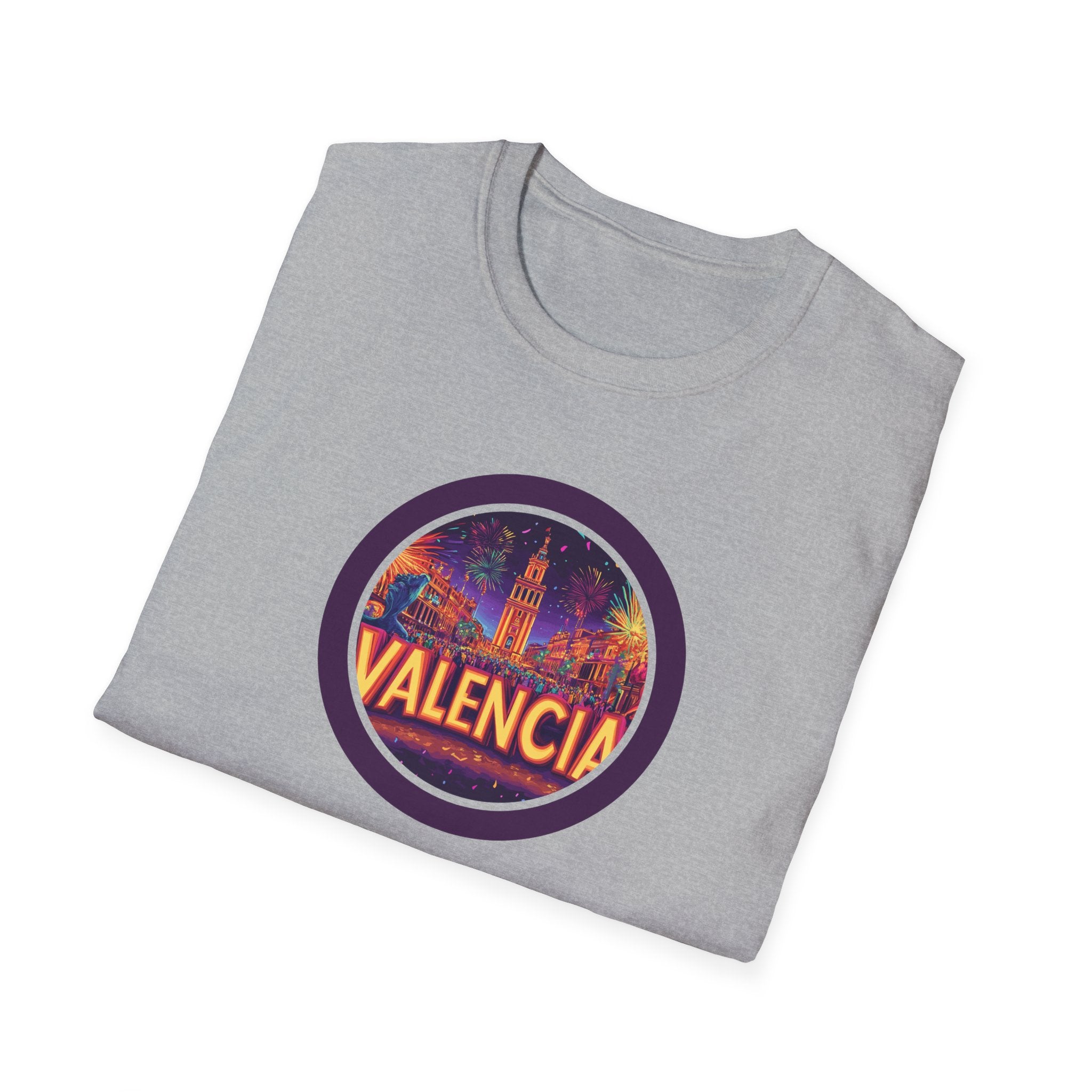 Valencia skyline circle logo T-Shirt | Spain travel souvenir