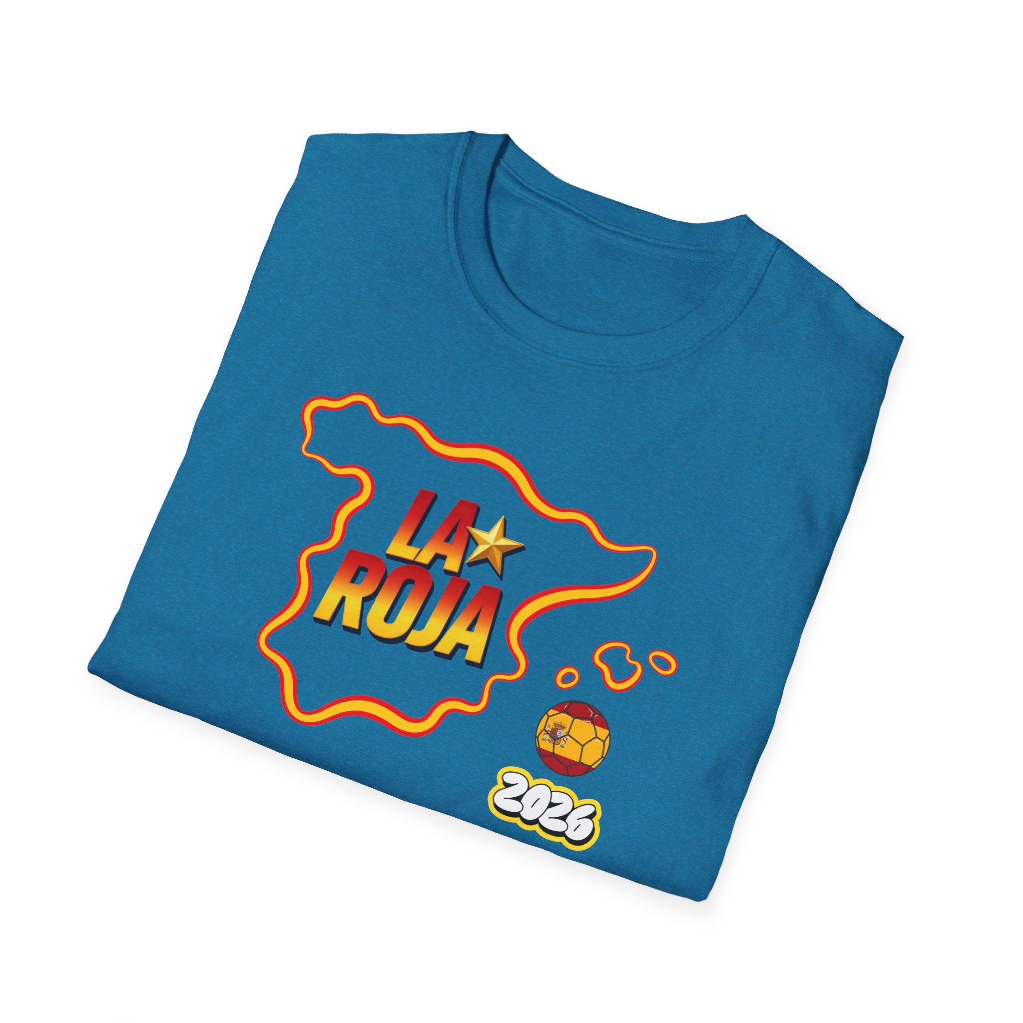 La Roja Spain Map T‑Shirt – 2026 Football World Cup Fan Tee