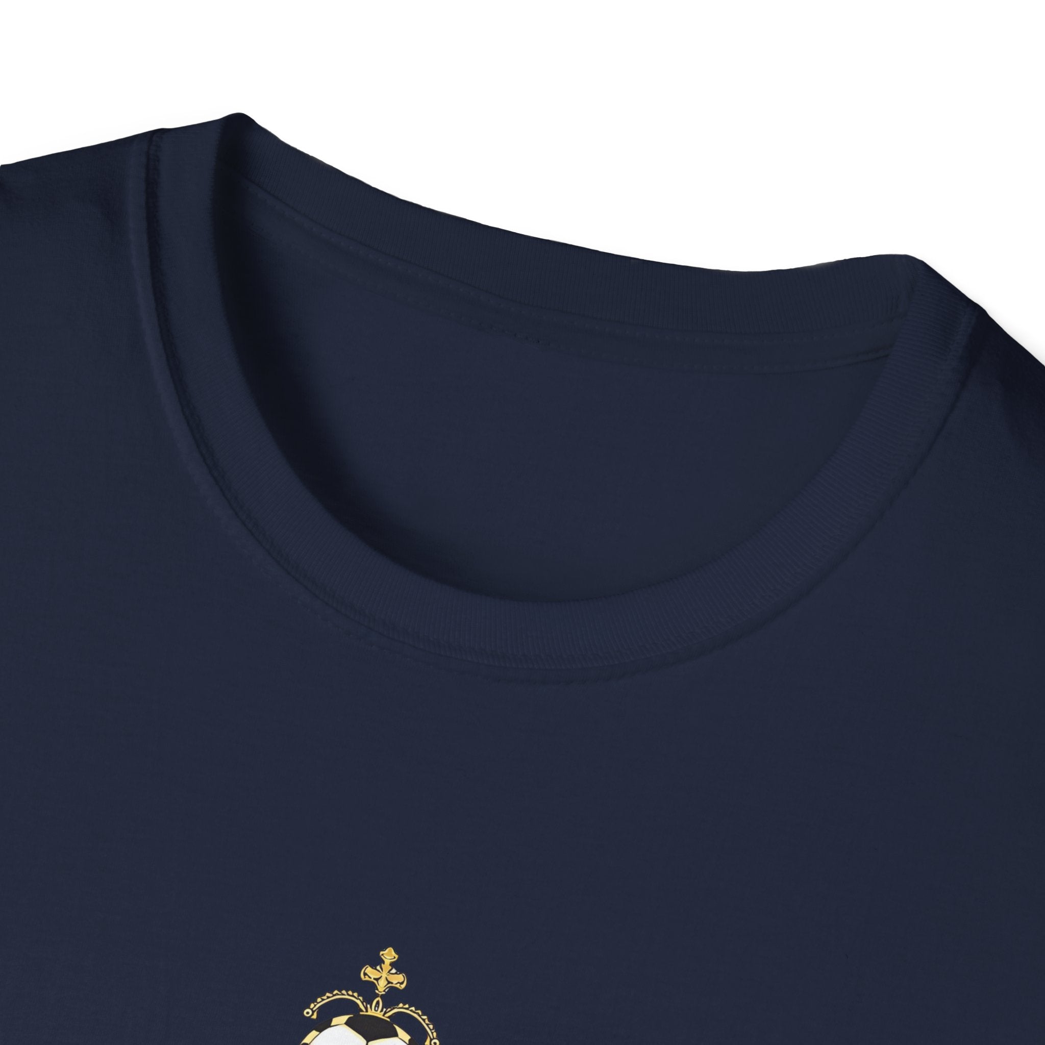 Madridista Crown T-Shirt | Soccer Fan Tee, Royal Purple Gold Crest