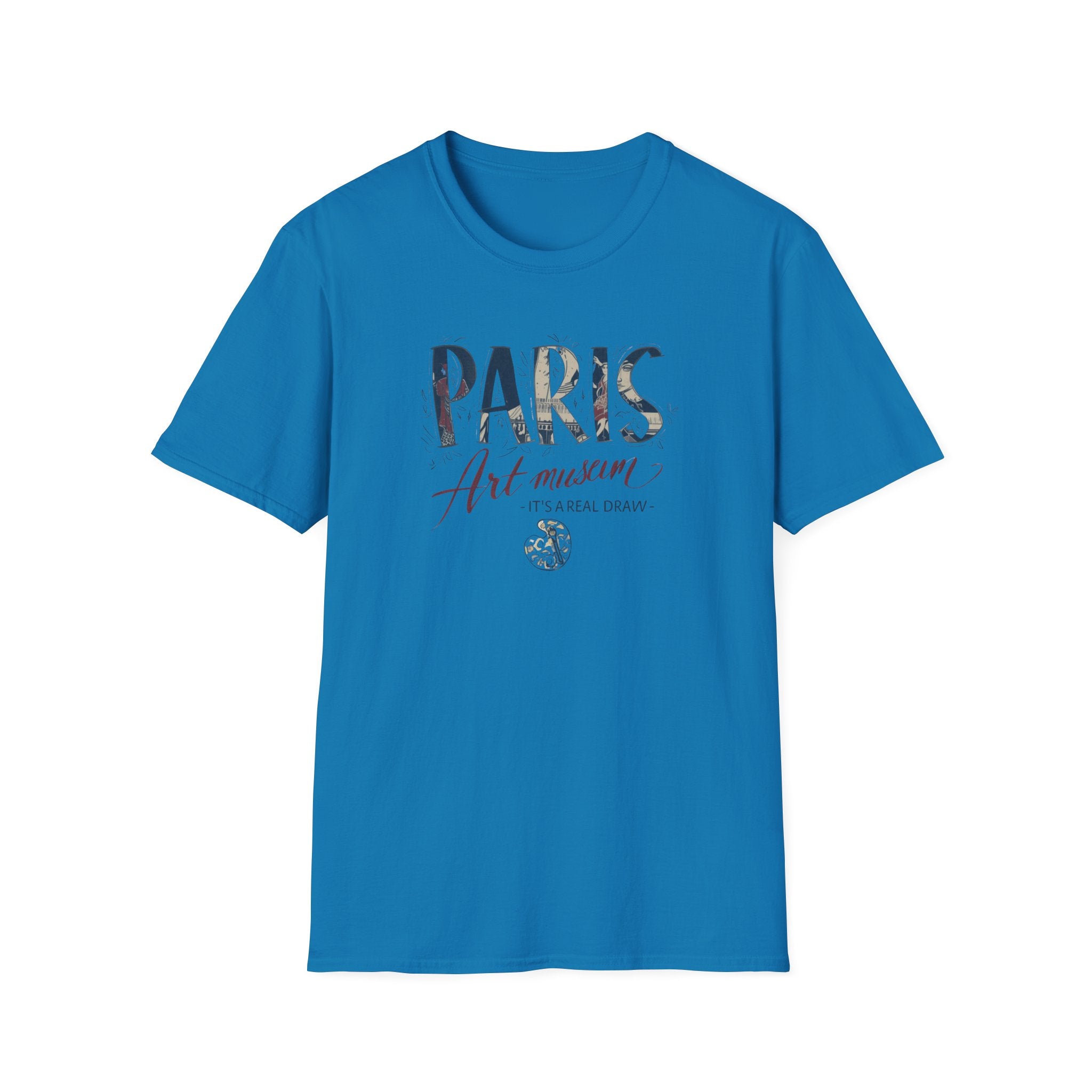 Paris Art Museum T-Shirt — Vintage Floral Typography Travel Tee