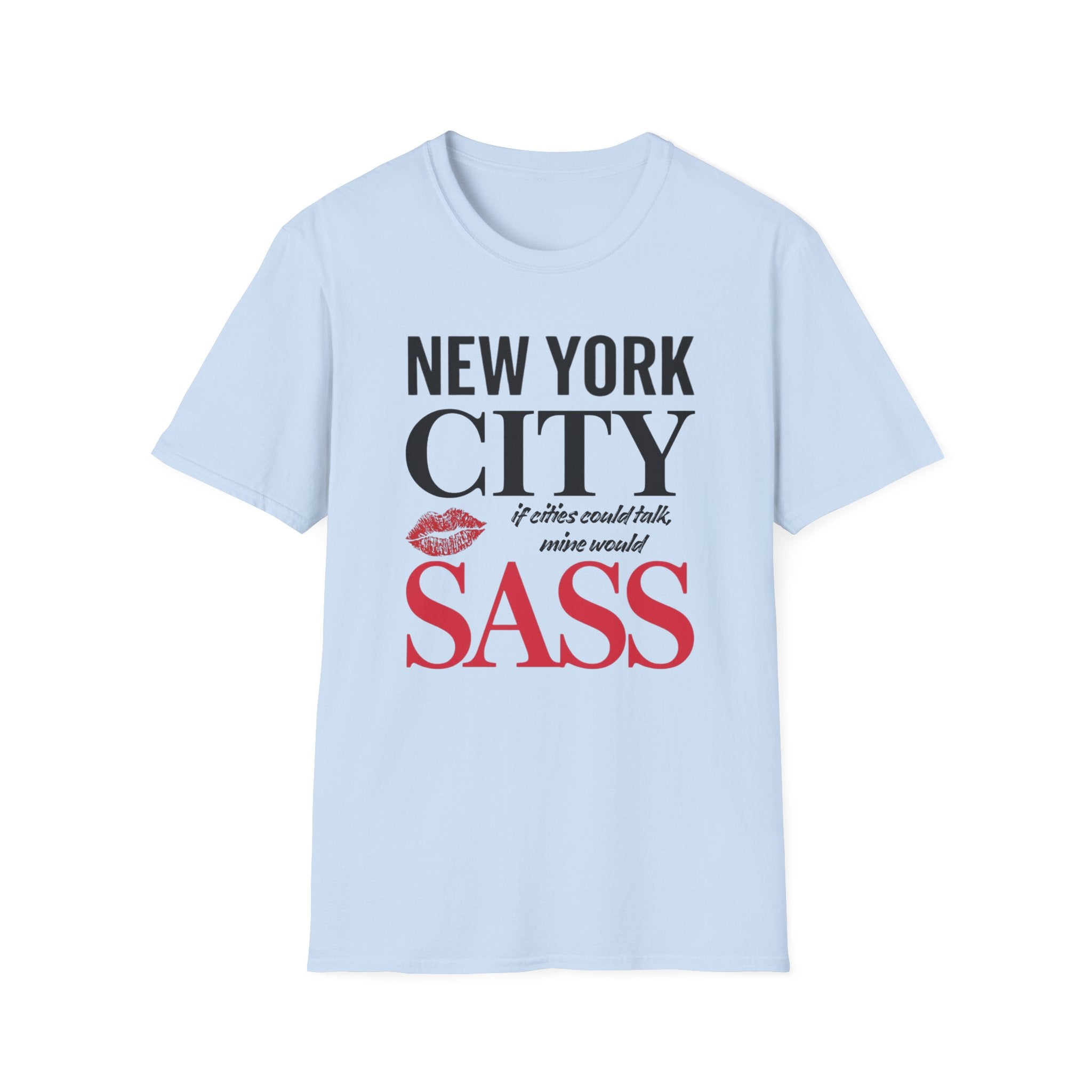 New York City Sass T-Shirt — NYC Lipstick Kiss Graphic Tee