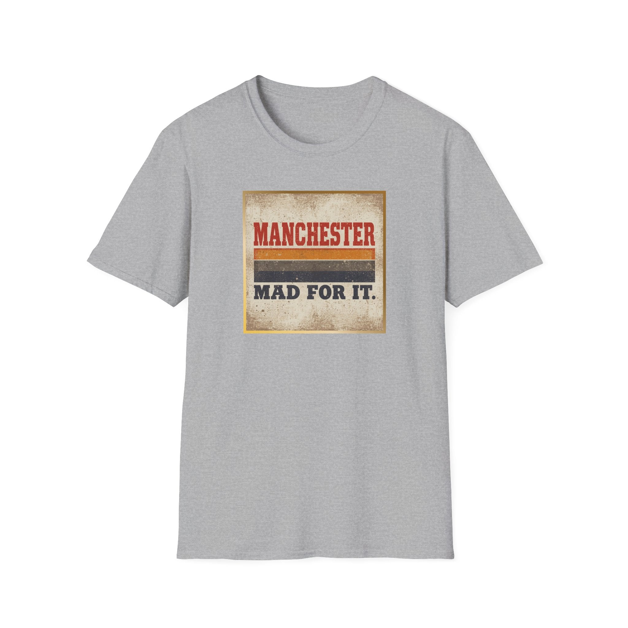 Manchester Mad For It T-Shirt — Vintage Football / City Pride Tee