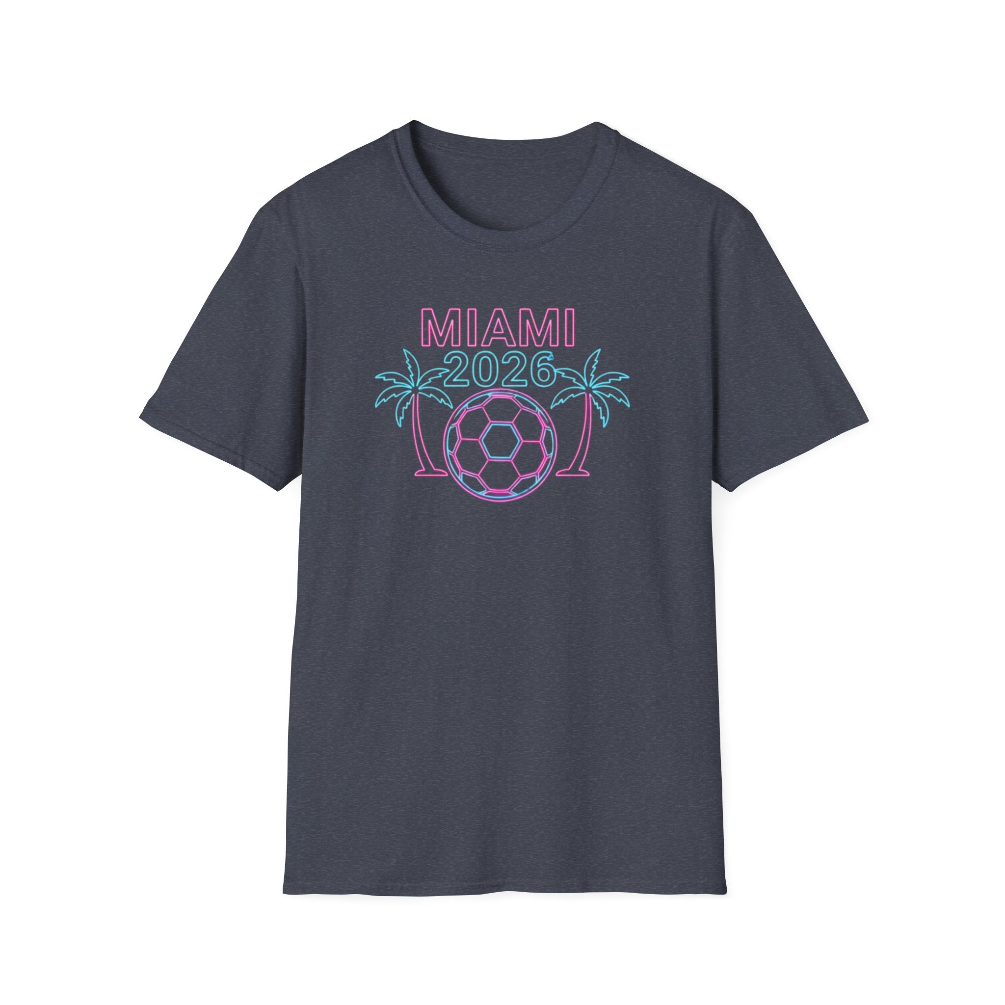 Miami 2026 Soccer T-Shirt — Neon Palm Beach Tournament Tee