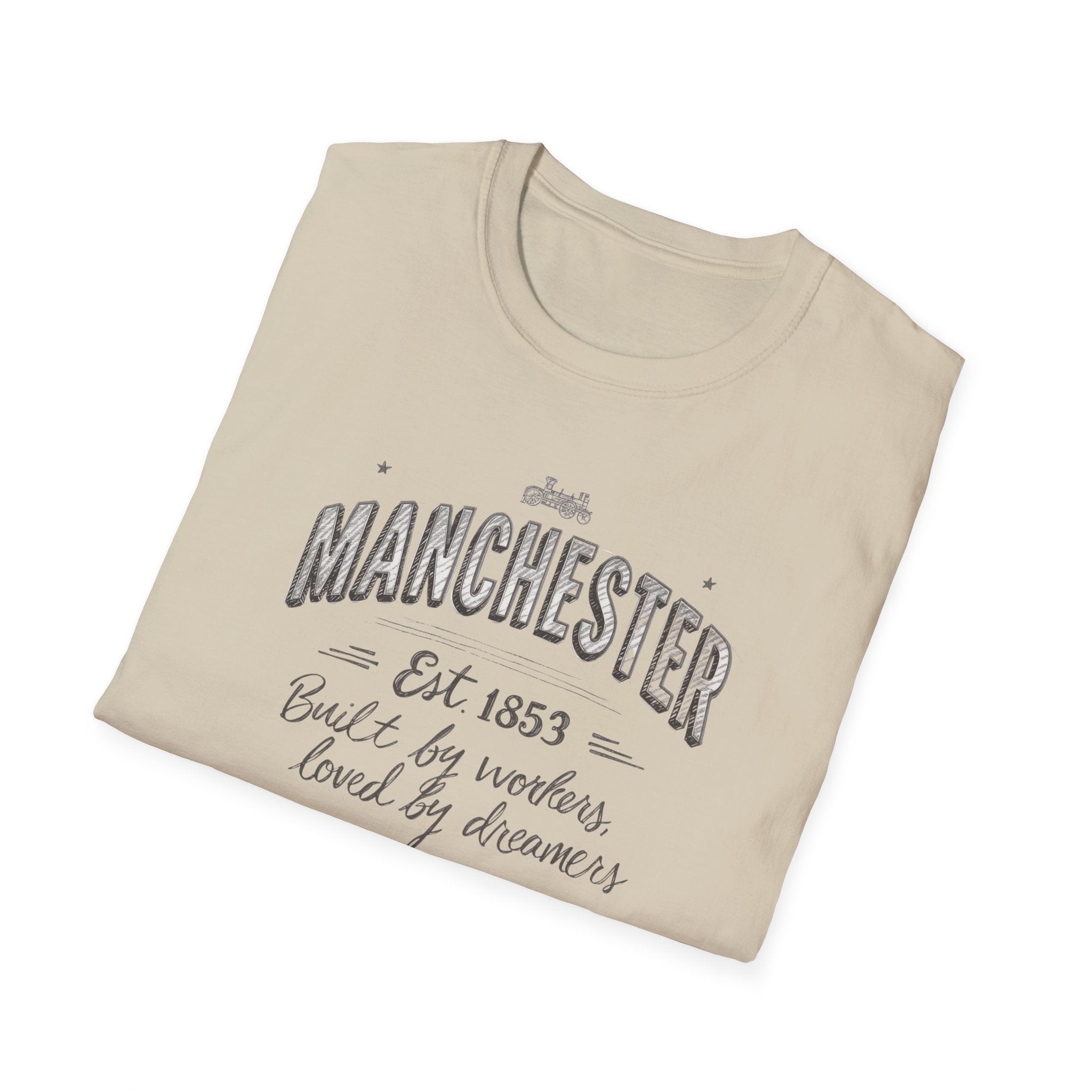 Manchester Vintage T-Shirt — "Built by Workers, Loved by Dreamers"