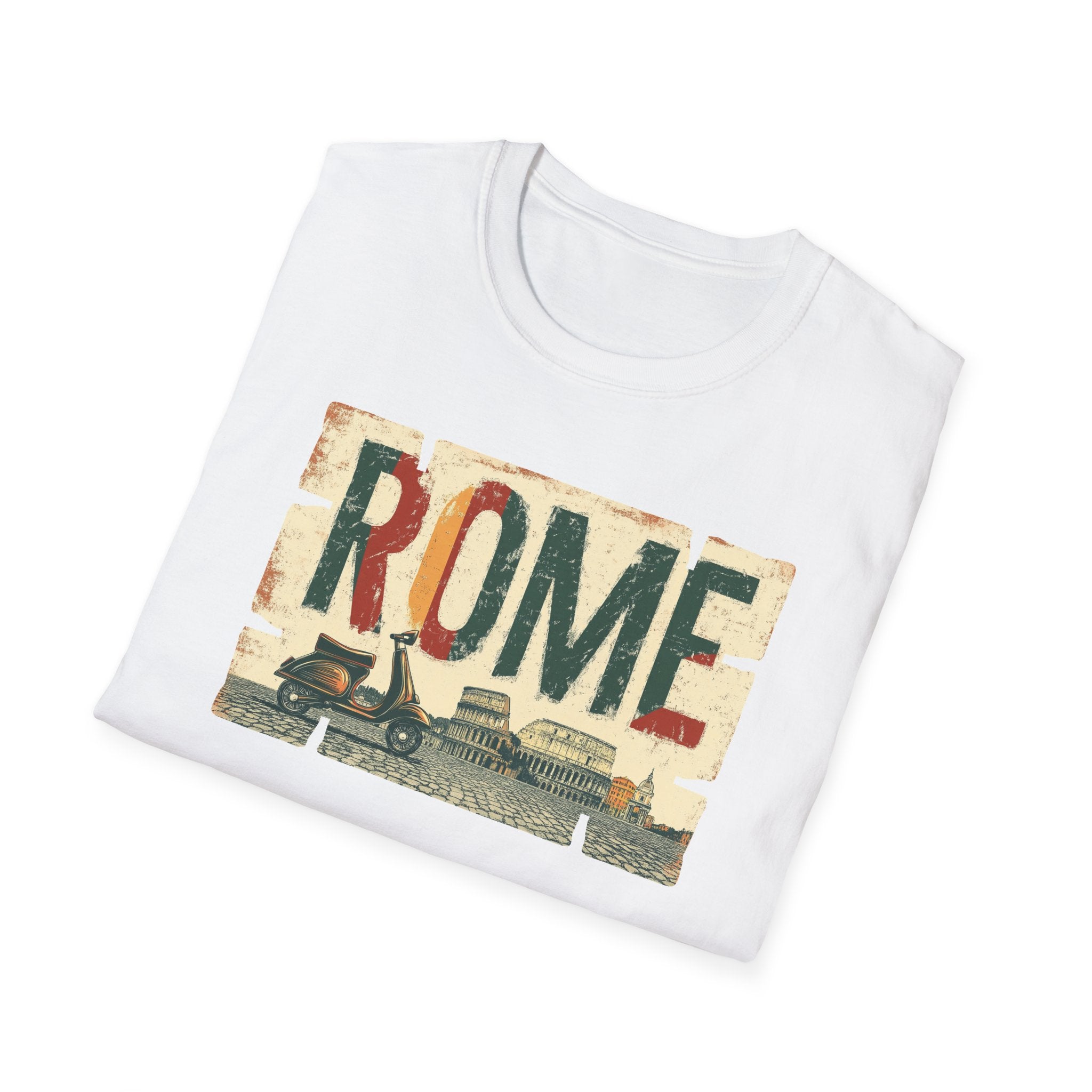 Vintage Rome Graphic T-Shirt | Italian Travel Retro Skyline