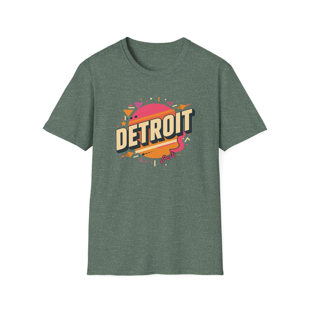 Detroit Retro Sunset T-Shirt — Vintage City Typography Tee