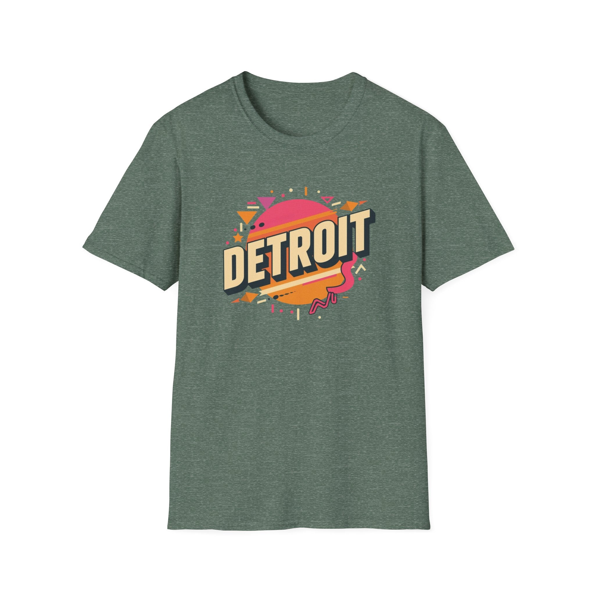 Detroit Retro Sunset T-Shirt — Vintage City Typography Tee