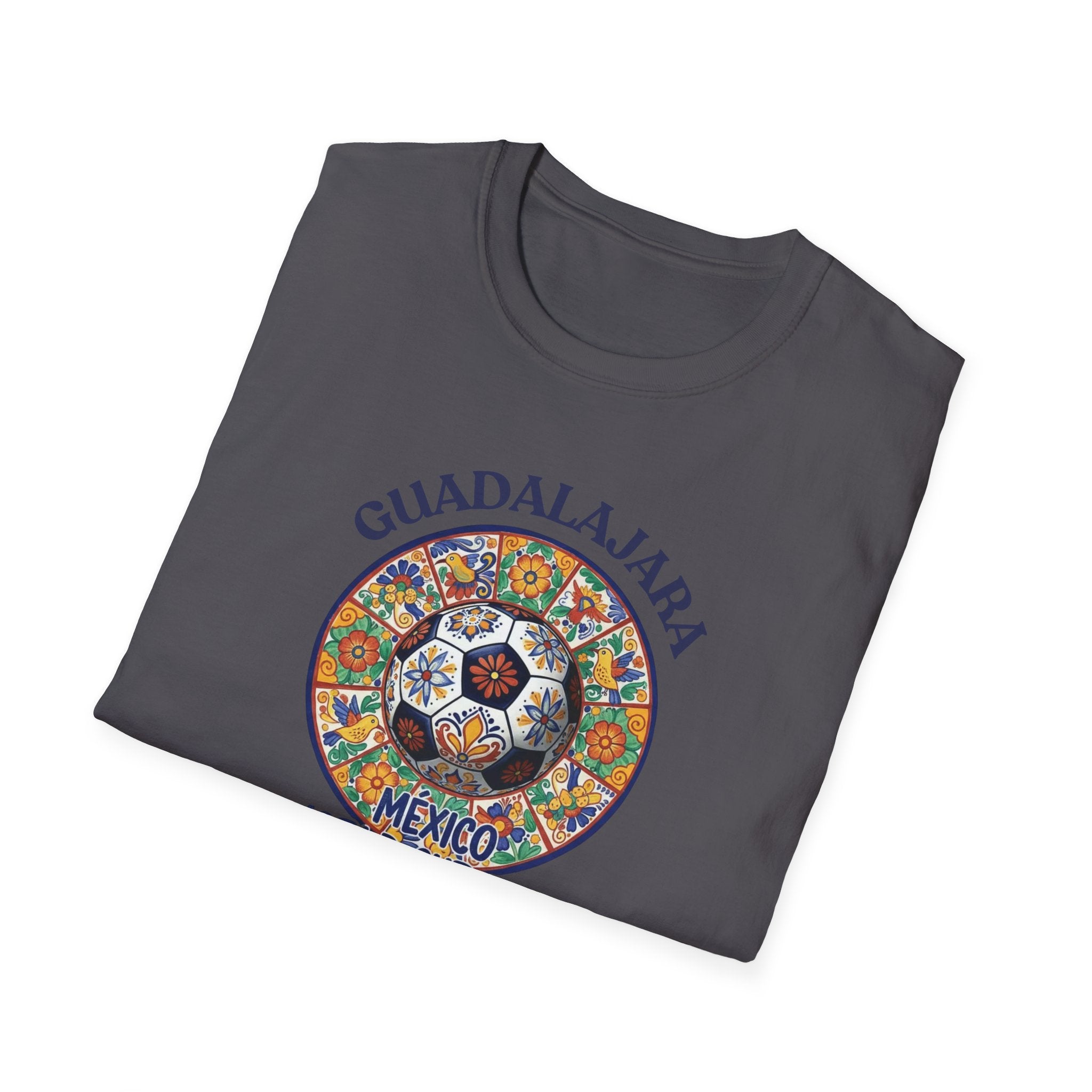 Guadalajara Mexico World Cup 2026 Soccer T-Shirt — Colorful Aztec Ball Design