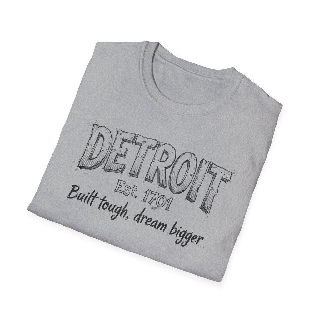 Detroit Built Tough Tee — 'Built tough, dream bigger' City Pride T-Shirt