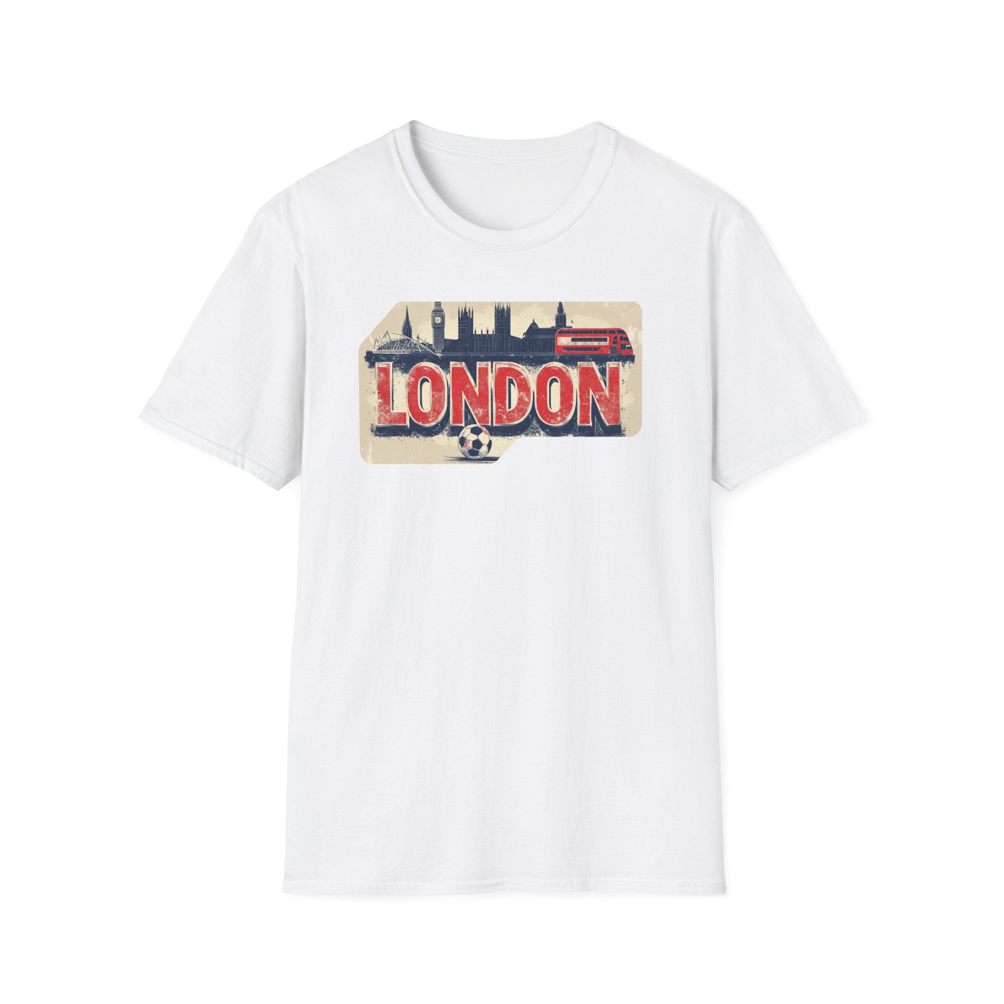 London Vintage Sign T-Shirt | Skyline, Union Jack Bus