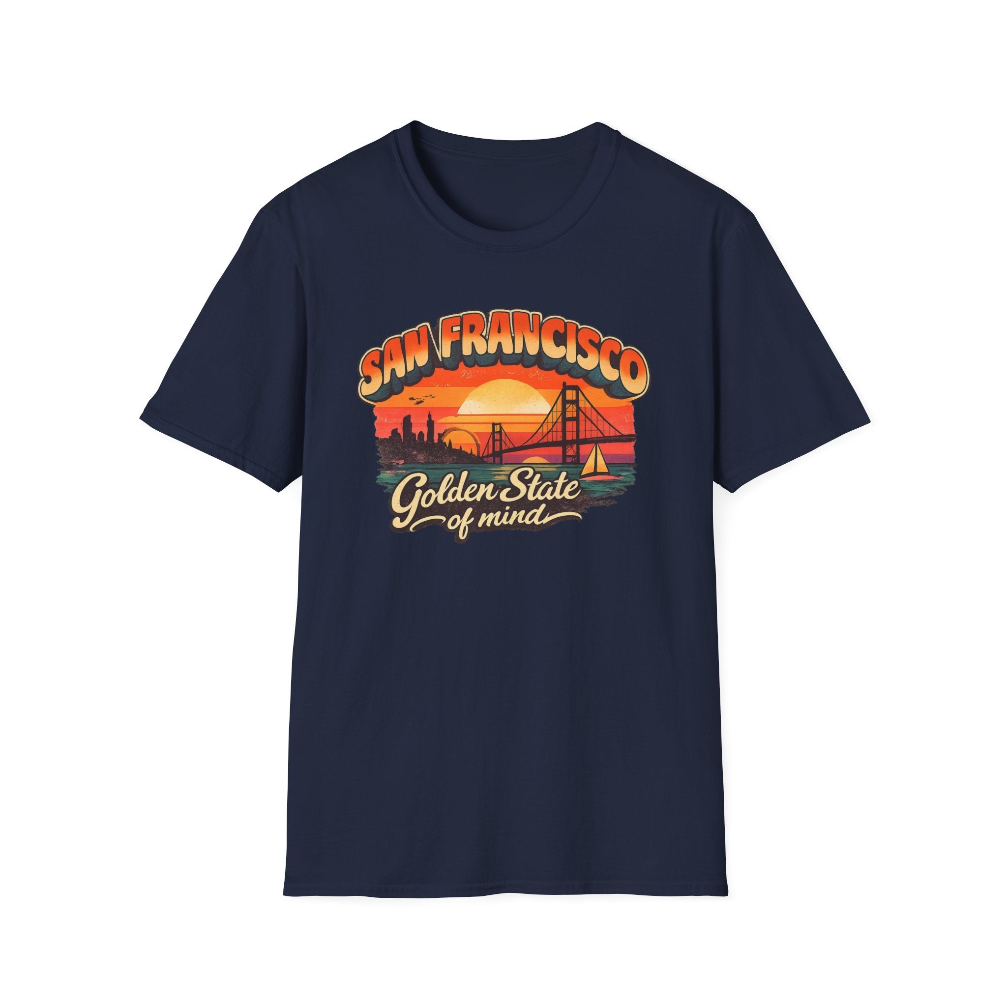 San Francisco Golden State T-Shirt — 'Golden State of Mind' Retro Sunset Tee
