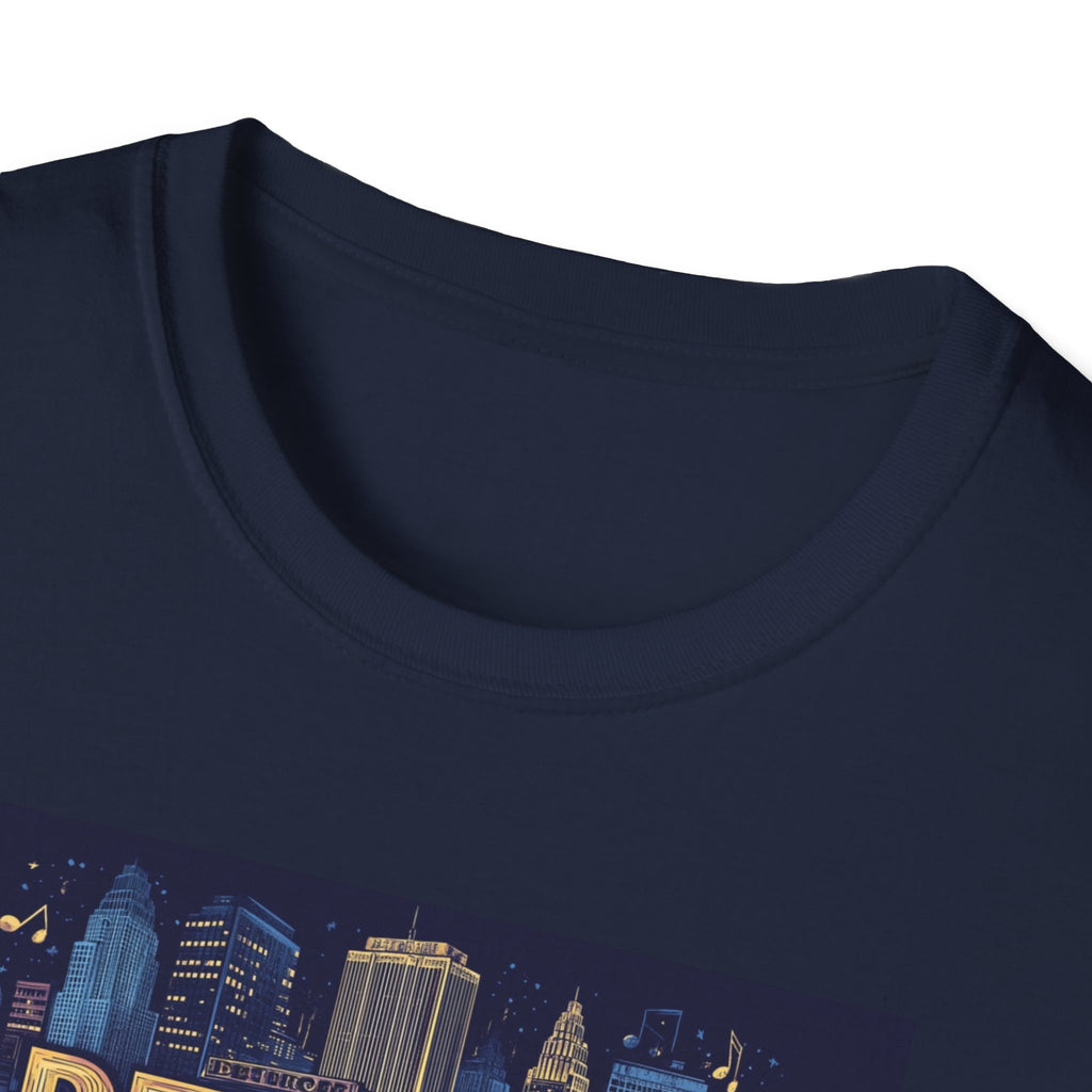 Detroit Skyline Graphic T-Shirt | Retro City Map, Motor City Typography