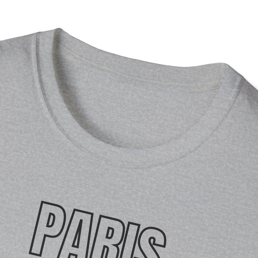 Paris Retro Stripes T-Shirt | Vintage Skyline Bars, Minimal Graphic