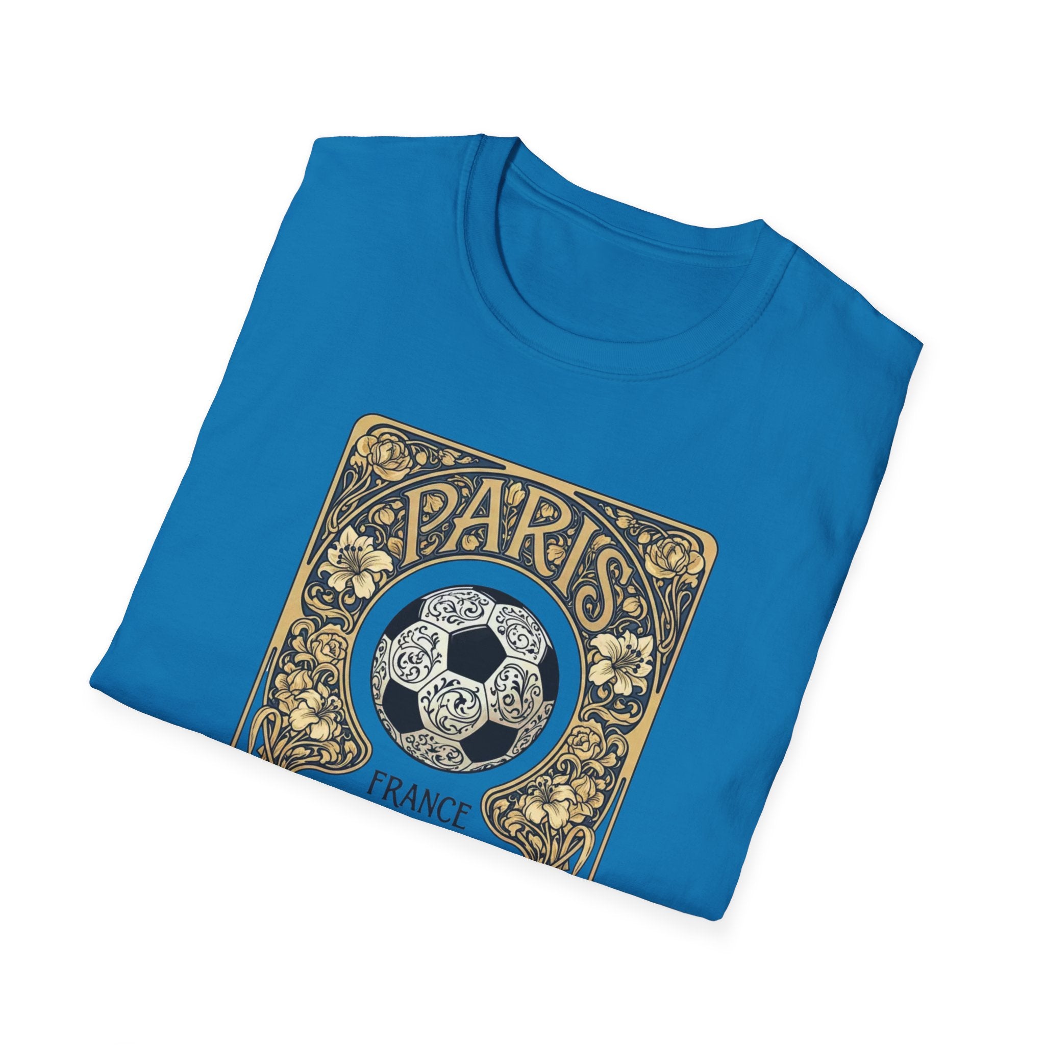 Paris 2026 World Cup Soccer T-Shirt — Retro Floral Football Design