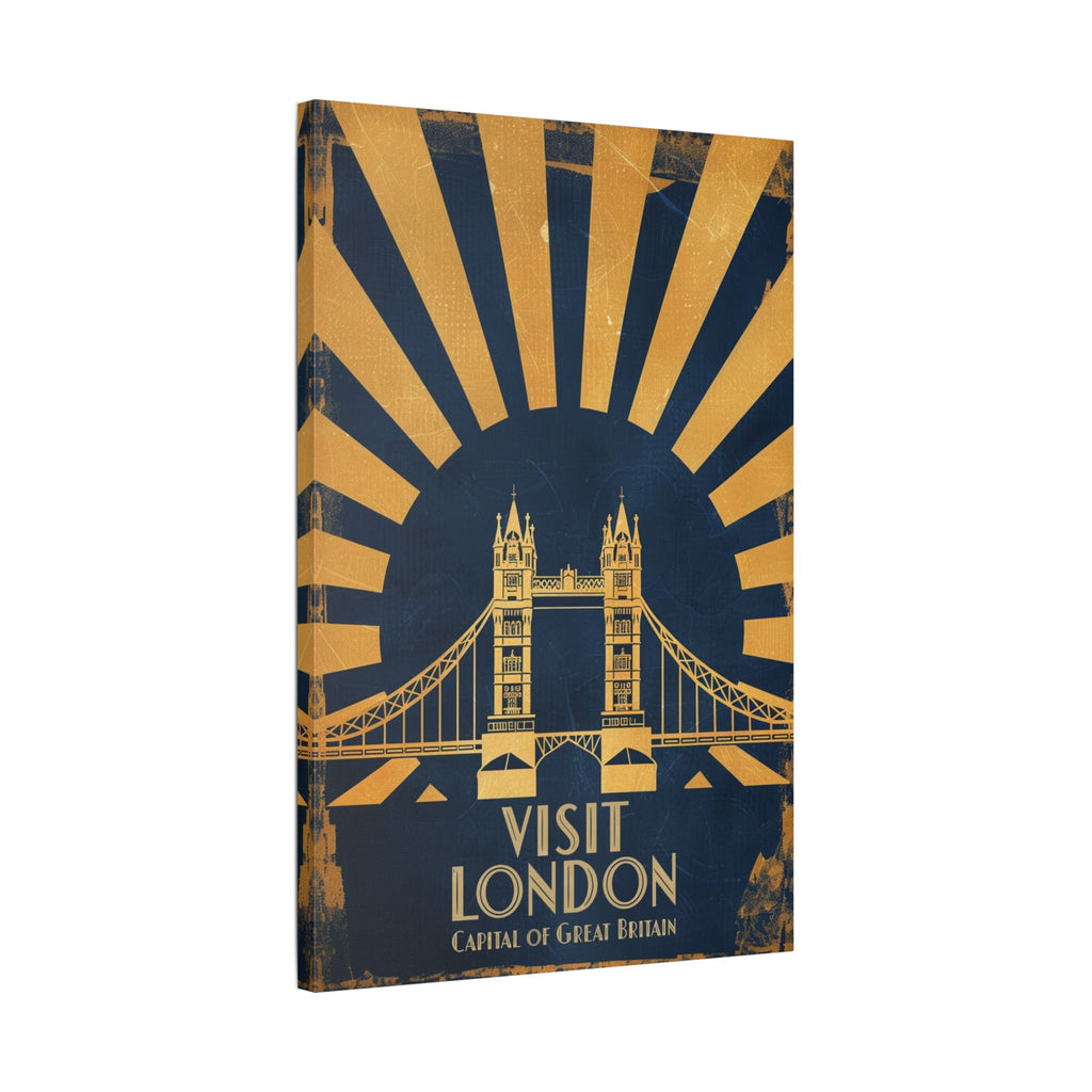 Canvas Wall Art — Vintage 'Visit London' Travel Poster