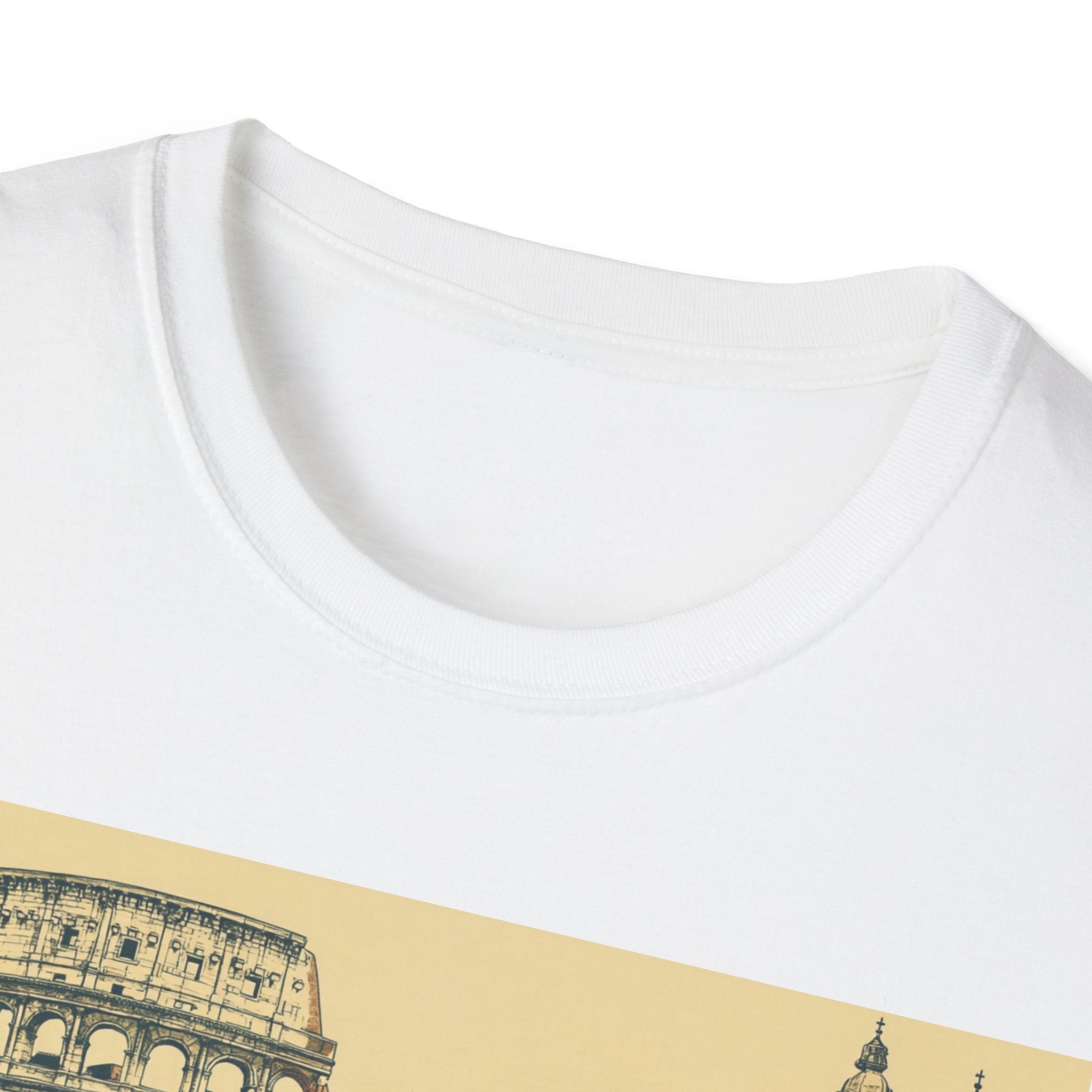 Rome Vintage Scooter T-Shirt | Colosseum Travel Postcard Design
