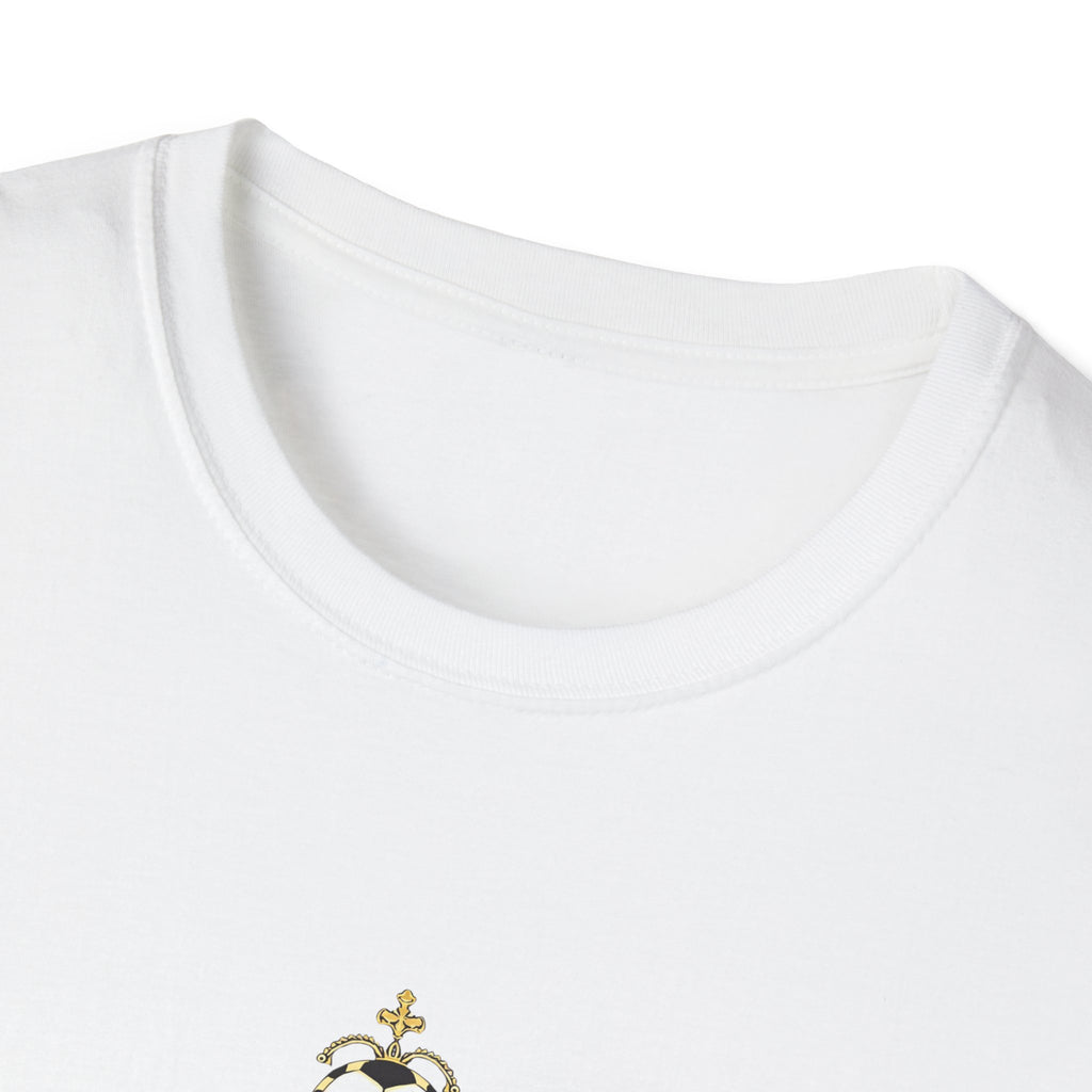 Madridista Crown T-Shirt | Soccer Fan Tee, Royal Purple Gold Crest