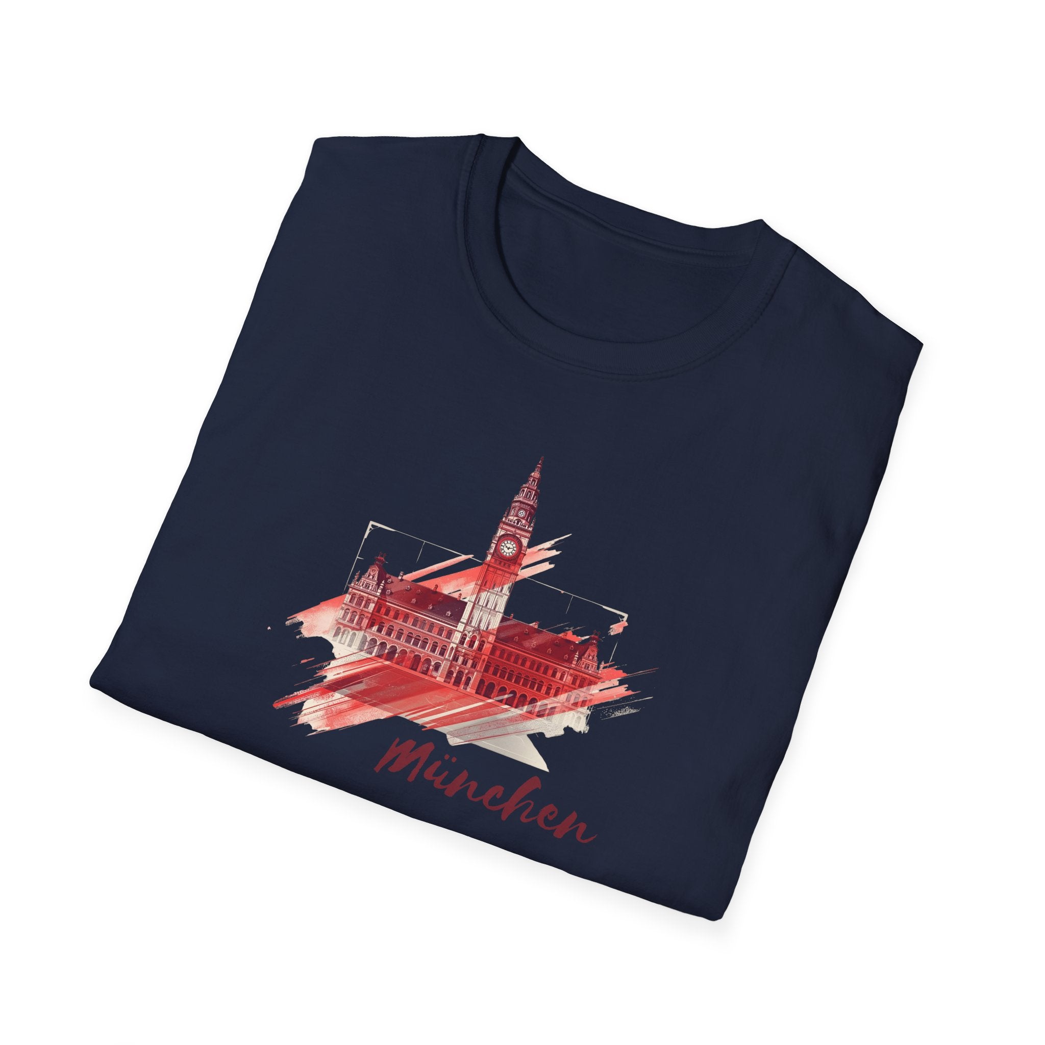 Munchen skyline brushstroke T-Shirt | Munich cityscape souvenir