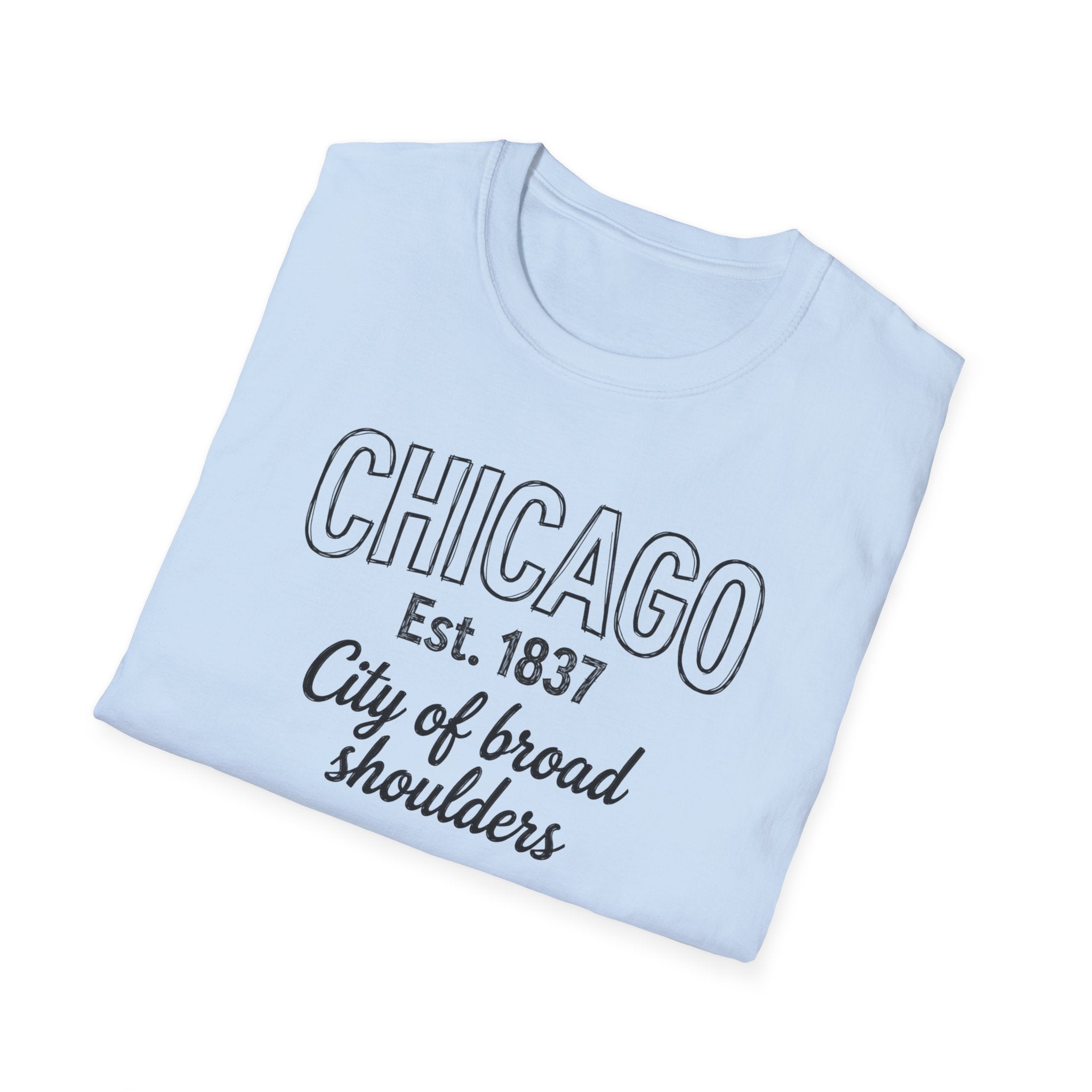 Chicago "City of Broad Shoulders" T-Shirt — Est. 1837 Vintage City Tee