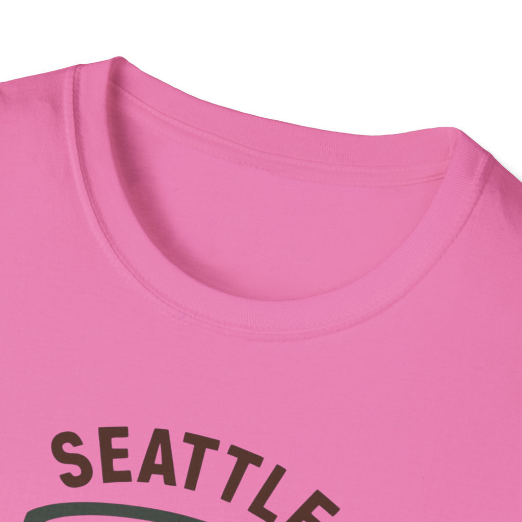 Seattle Coffee City T-Shirt — "This City Runs on Caffeine and Chaos"