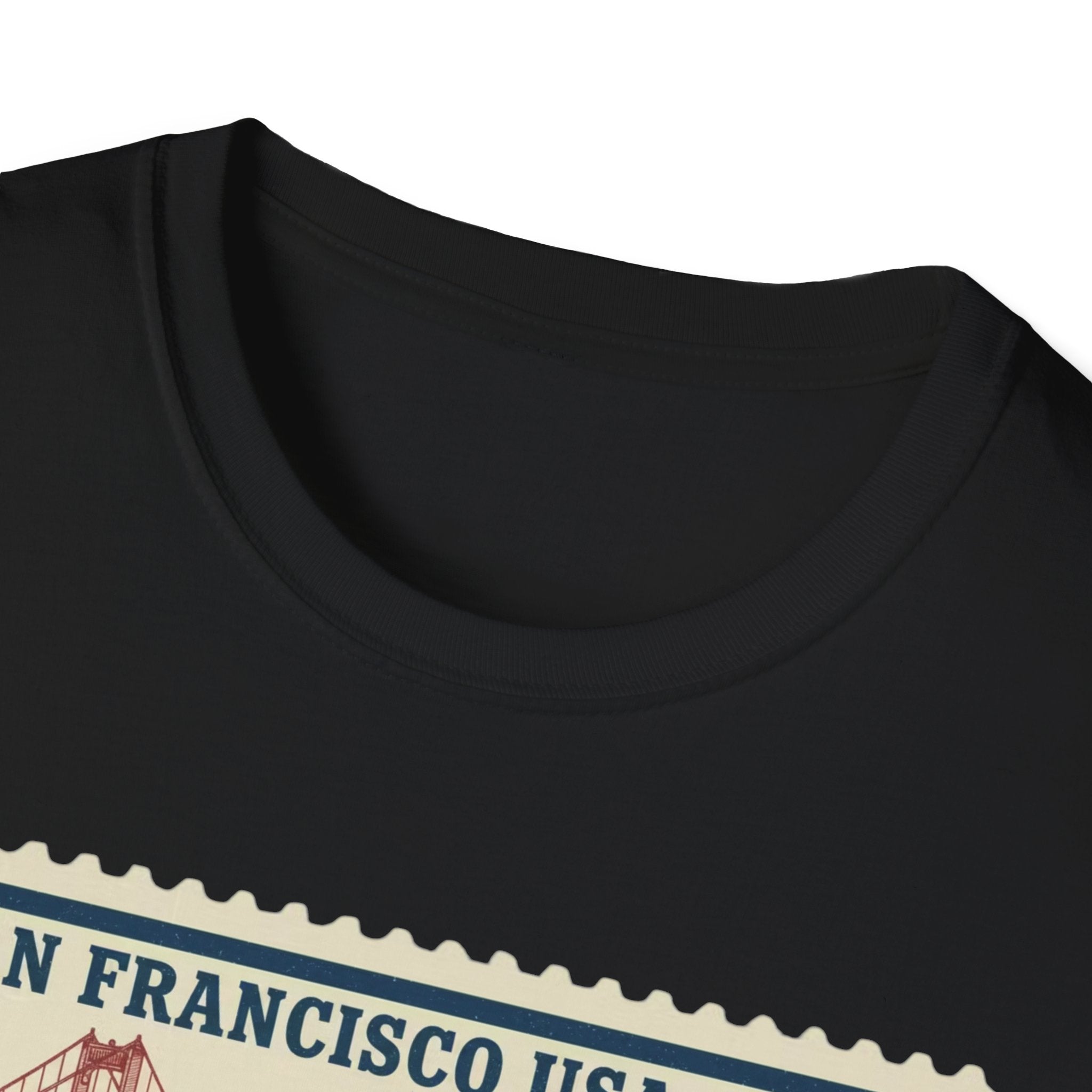 San Francisco 2026 Golden Gate Stamp T-Shirt — Vintage Soccer Postage Design