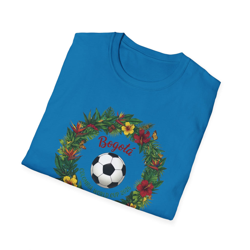 Bogotá Soccer Wreath T-Shirt — World Cup Football Holiday Tee