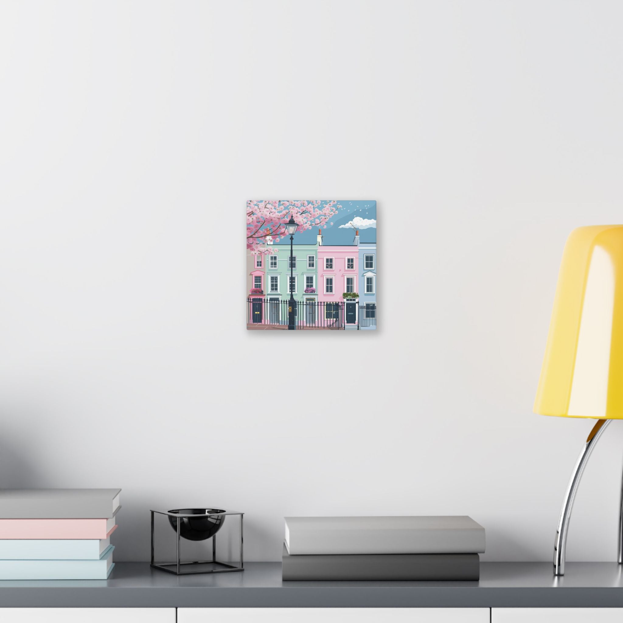 Pastel Row Houses London Canvas