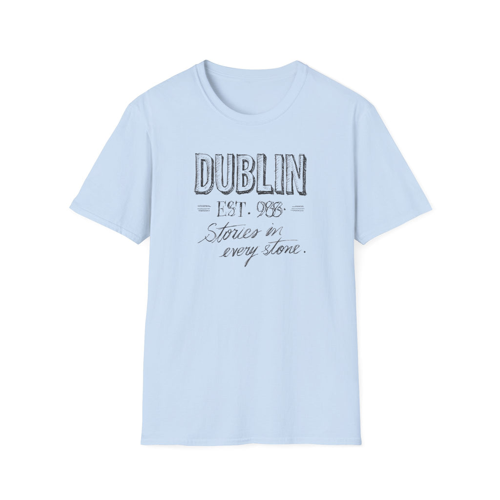 Dublin Est. 988 T-Shirt — 'Stones on Every Stone' Vintage City Tee