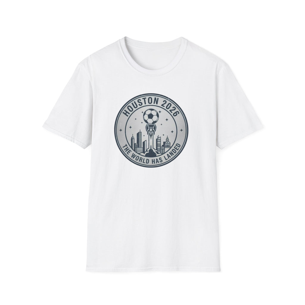 Houston 2026 Soccer Tee — "The World Has Landed" City Crest