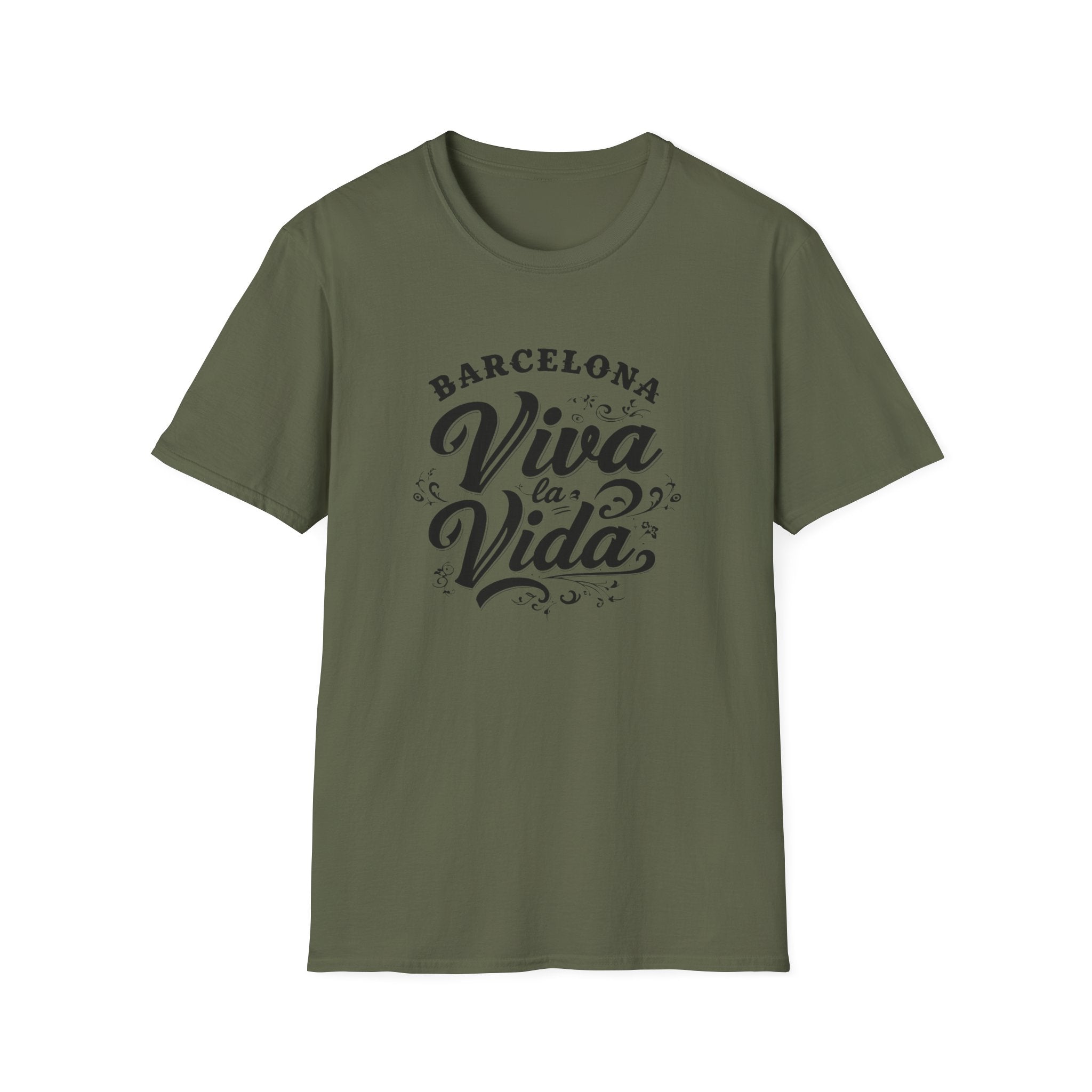 Barcelona Viva la Vida T-Shirt | Spanish Phrase Typography Tee
