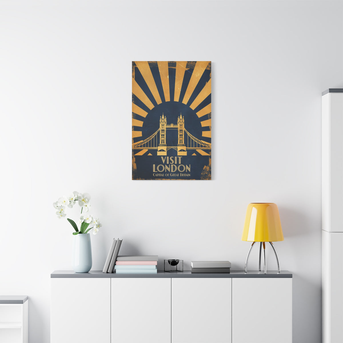 Canvas Wall Art — Vintage 'Visit London' Travel Poster