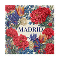 Madrid Floral Canvas Wall Art — Vintage Red & Blue Bouquet Stretched Canvas