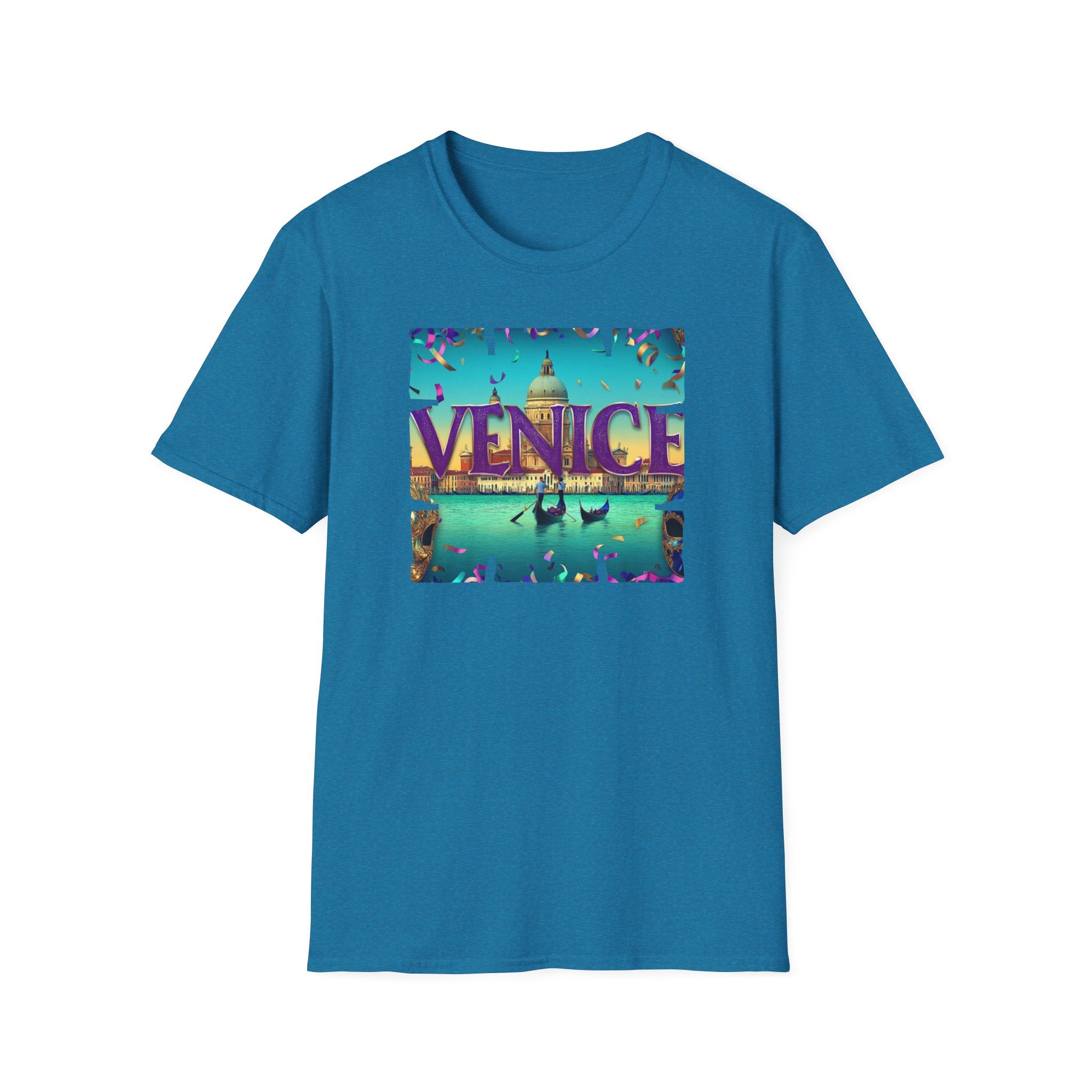 Venice Retro Travel Poster T-Shirt | Italian Canal Gondola Design