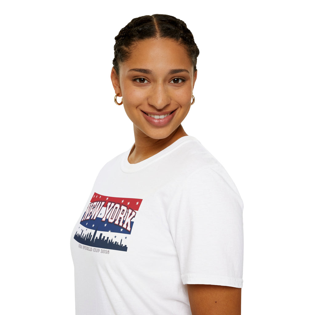 New York Skyline T-Shirt - Patriotic USA City Graphic Tee