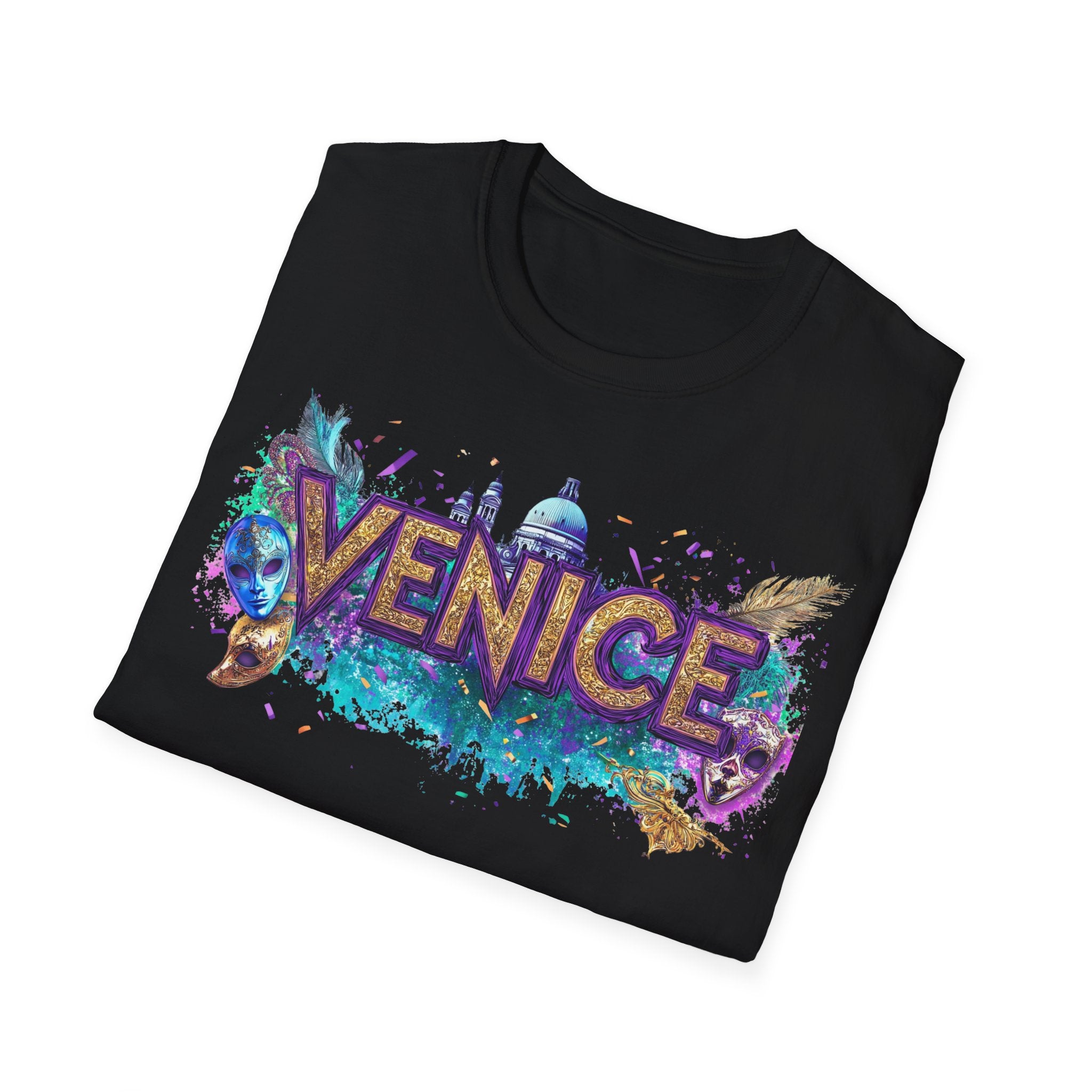 Venice Watercolor Splash T-Shirt | Venice Italy Travel Souvenir