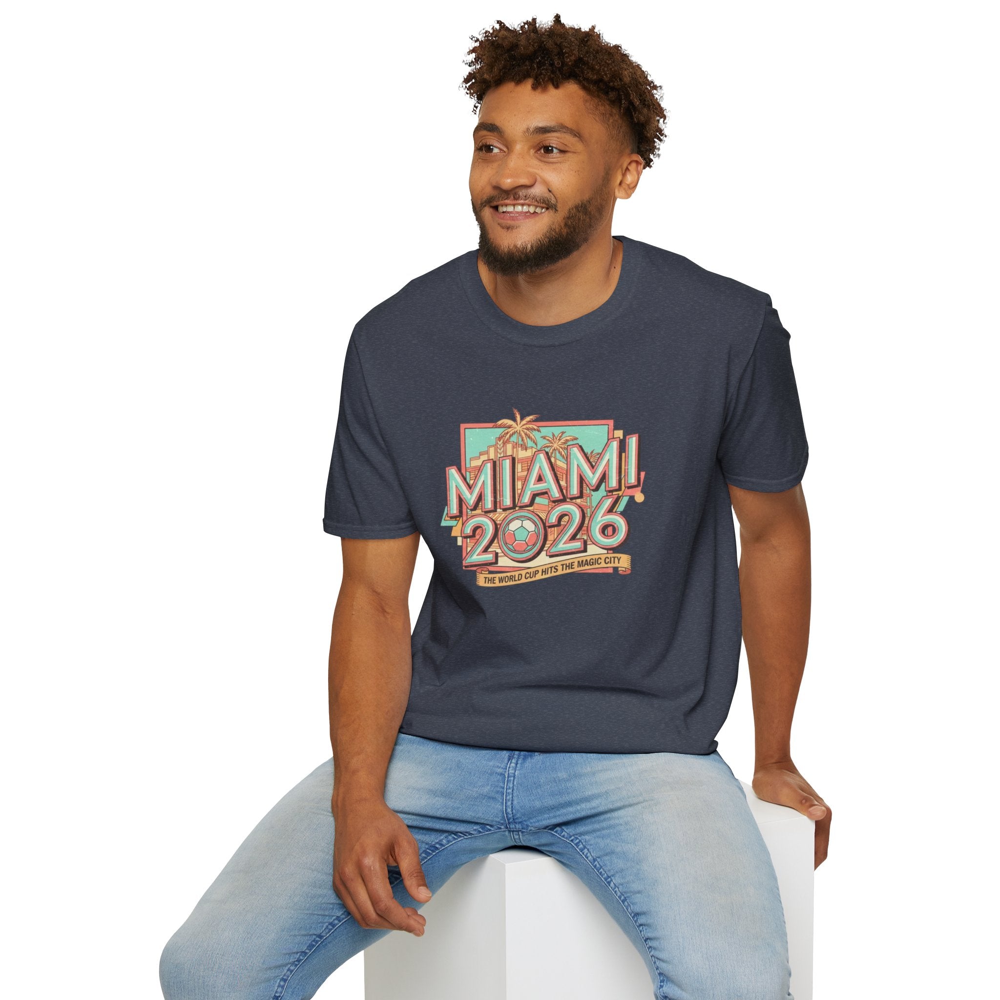 Miami 2026 Retro Palm Beach T-Shirt