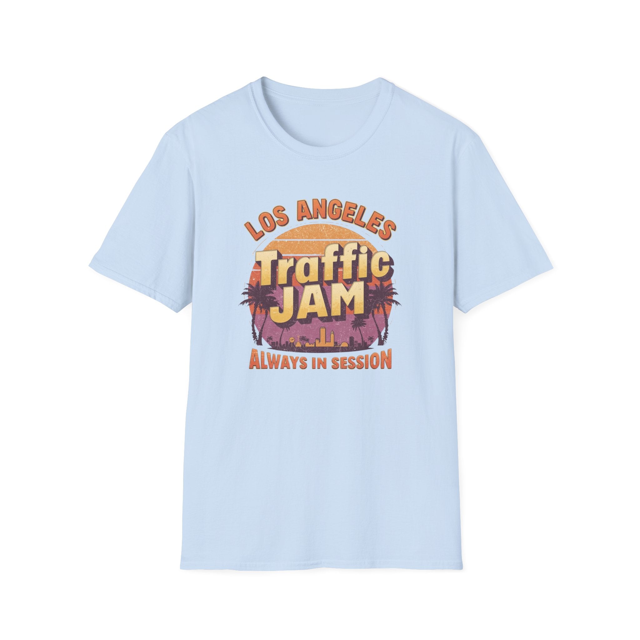 Traffic Jam T-Shirt — "Los Angeles Traffic Jam: Always In Session" Retro Sunset Tee