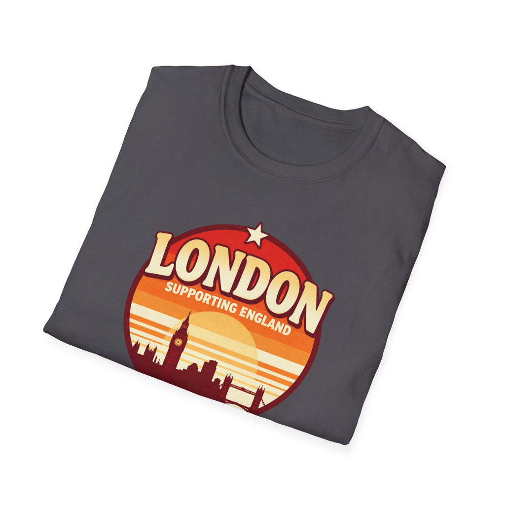 London Skyline T‑Shirt — Supporting England Retro Sunset Graphic
