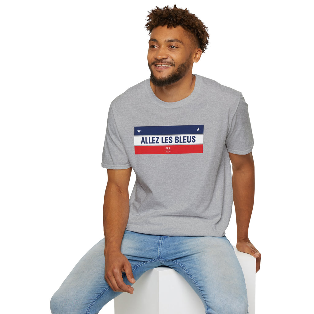 T-Shirt — Allez Les Bleus French Flag Soccer Supporter Tee
