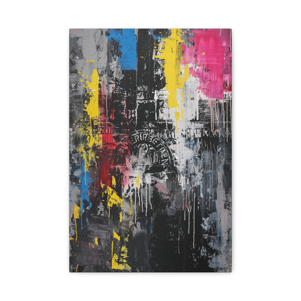 Abstract Urban Graffiti Canvas inspired by Berlin history