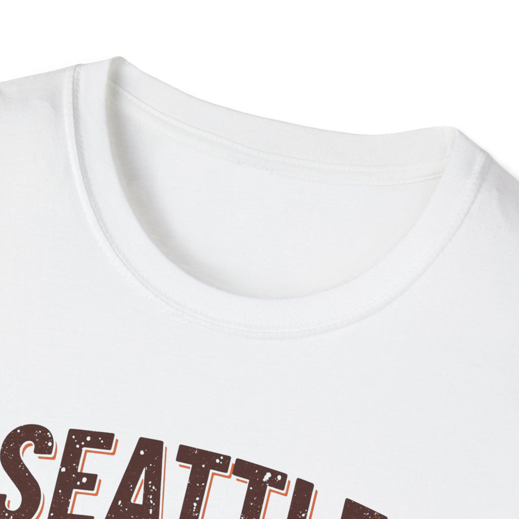 Seattle T-Shirt — "This City Runs on Caffeine and Chaos"