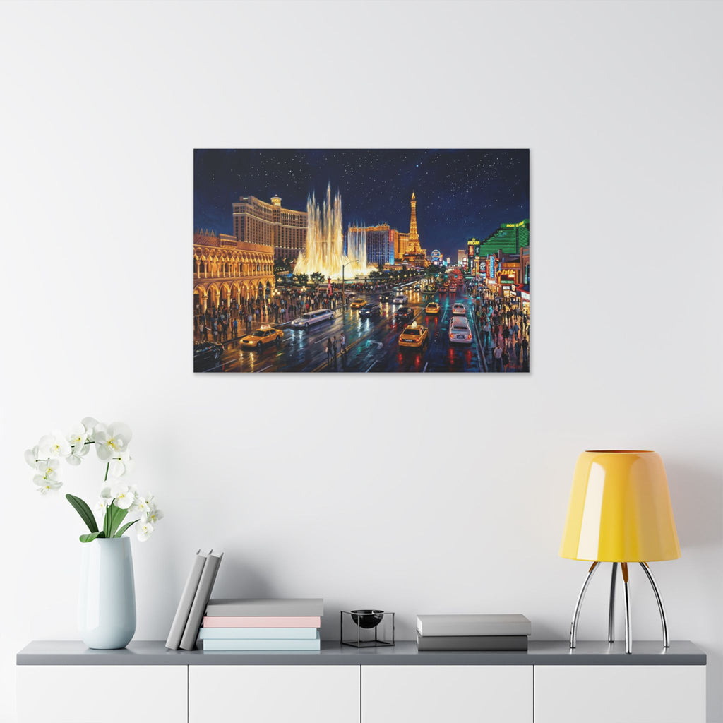 Las Vegas Nightscape Canvas Print — Iconic Strip Skyline Wall Art