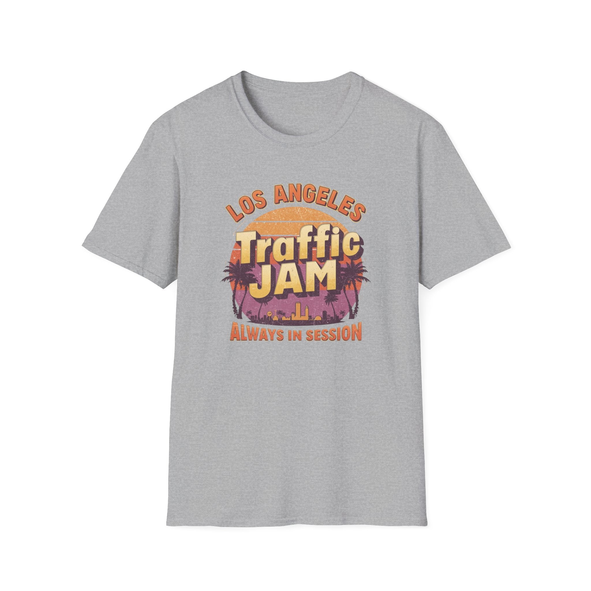 Traffic Jam T-Shirt — "Los Angeles Traffic Jam: Always In Session" Retro Sunset Tee