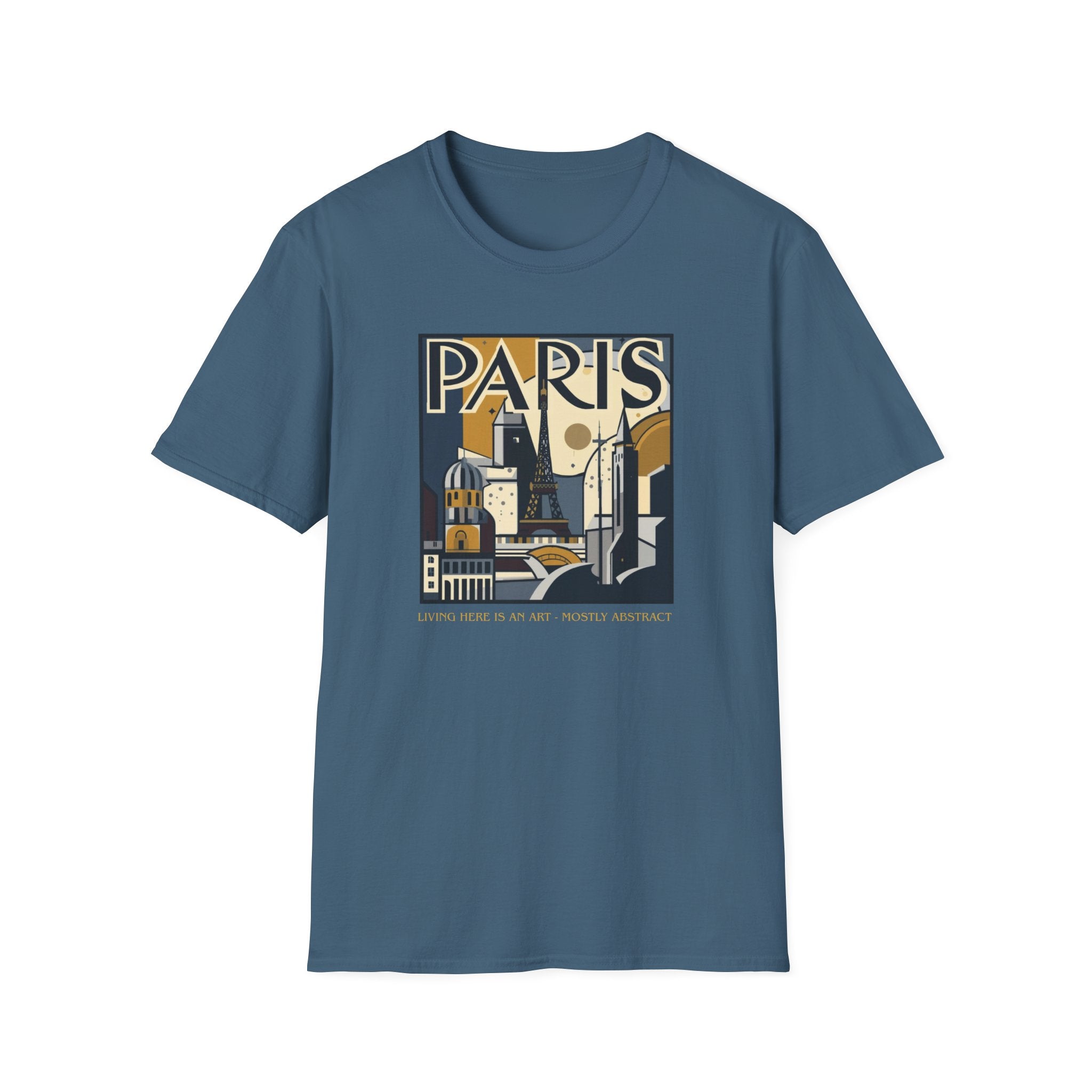 Paris Travel Poster T-Shirt — Retro Art Deco Cityscape Tee