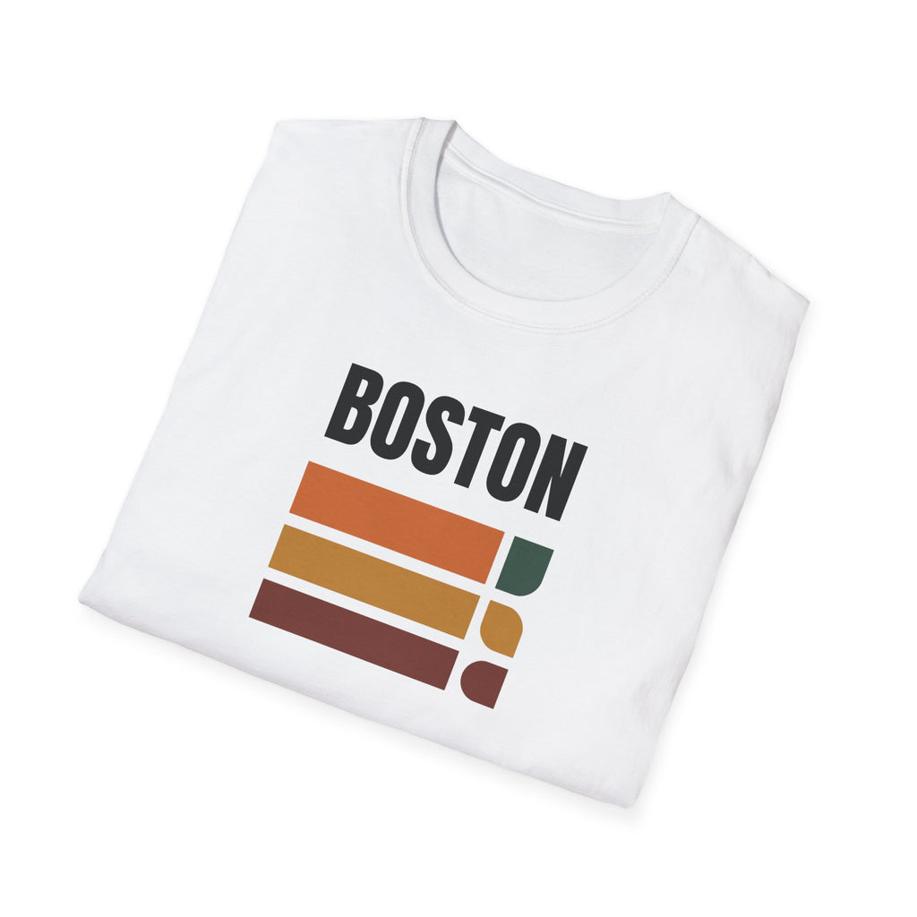 Boston Retro Stripes T-Shirt | Vintage City Graphic